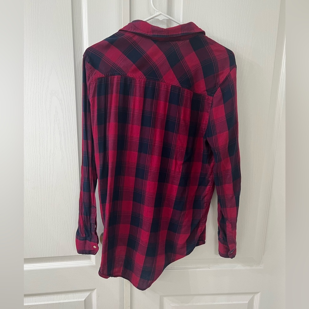 Red And Black Button Down Flannel - Picture 5 of 7